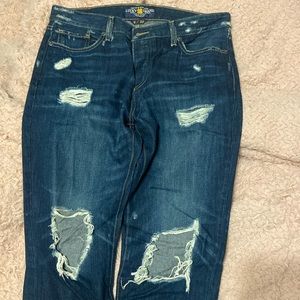 Lucky Brand sienna boyfriend dark wash disttessed jeans 🤩